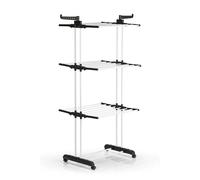 Torre de lavandería EASYmaxx 1600 con ruedas, 3 pisos y 2 hojas laterales par...