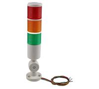 Torre de luz LED de alarma plegable multicapa - IP65 impermeable, 12-24 V CC, modo constante/flash - para máquinas CNC, equipos textiles y de seguridad