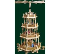 Torre De Mesa De Navidad Colorida Erzgebirge 3 Niveles NUEVO 16723
