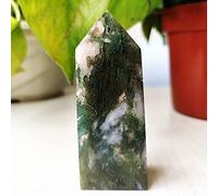 Torre De Musgo De Ágata Natural, Decoración Del Hogar, Feng Shui, Varita Mágica, Punta De Ágata Verde, Punto De Hierba De Agua, Decoración De Cristales,A45 86g77-29mm