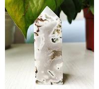 Torre De Musgo De Ágata Natural, Decoración Del Hogar, Feng Shui, Varita Mágica, Punta De Ágata Verde, Punto De Hierba De Agua, Decoración De Cristales,A58 99g77-28mm