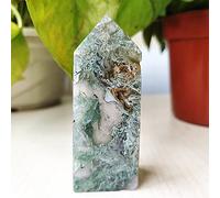 Torre De Musgo De Ágata Natural, Decoración Del Hogar, Feng Shui, Varita Mágica, Punta De Ágata Verde, Punto De Hierba De Agua, Decoración De Cristales,A46 102g77-39mm