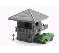 Torre de observación Zona Alfa Torre de vigilancia - Superficie de mesa impresa en 3D - Torre de observación postapocalíptica con balcón - Escala de 15 mm, 20 mm o 28 mm - Terreno de Wargaming en