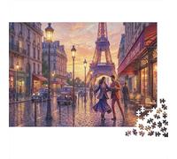 Torre de París Romántica Puzzle De Madera 1000 Piezas Adultos Y Niños,14 Años+,Deco Pared,Desafío,Rompecabezas,Madera,Regalo Ideal,Anti-estrés,Reto,Relax,Educativo (75x50cm)