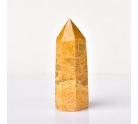 Torre de piedra natural Crystal Point Healing Obelisk Varita de cuarzo amarillo Hermoso adorno para la decoración del hogar Energy Stone Pyramid-Natural Yellow Stone_50-60mm