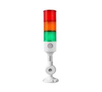 Torre de señal Industrial de 24V, luz Led de alarma de apilamiento de seguridad, lámpara de advertencia de precaución con zumbador de Base diferente multicapa(Red L Rod)