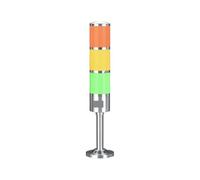 Torre de señal industrial de metal, alarma de pila de seguridad, 24V LED, zumbador multicapa, lámpara de advertencia de precaución(1 layer Red)