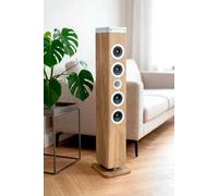 Torre de Sonido Thomson DS220 con Efectos de luz, CD/BT/AUX/USB/SD/Radio (Blanco y Madera)