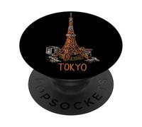 Torre de Tokio Japón Viaje Souvenir City Monumento Regalo PopSockets PopGrip Adhesivo