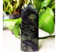 Torre De Varita De Ojo De Pavo Real De Piedra Natural Vudú Espíritu Meditación Curación Feng Shui Adorno De Habitación De Cristal,A36 102 G 80 Mm