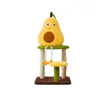 Torre del árbol del Gato Marco de Escalada for Gatos Dos Capas, Tablero rascador Amarillo Tipo Pera, Juguete for apartamento pequeño