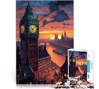 Torre del Big Ben Puzzles de 1000 Piezas para Adolescentes Alivia el estrés Vacaciones en casa Matar el Tiempo Regalo para cumpleaños 38x26cm