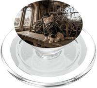Torre del Reloj del Gato Victoriano Escena Interior clásica PopSockets PopGrip para MagSafe