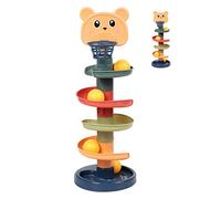 Torre Educativa de Bolas para Bebés, Diseño Redondeado Desmontable, Juguetes de Torre de Bolas para Bebés para Niños Pequeños, Juego Interactivo, 9 (5 Capas con 5 Golfs Tamaño F)