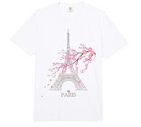 Torre Eiffel de París el Signo de Amor Francia Parisian Home Comfort Colors Adult Heavyweight T-Shirt