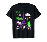Torre Eiffel de París en Francia París Amor Me Amo París Camiseta
