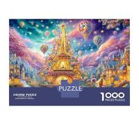 Torre Eiffel en una Ciudad de Cuentos de Hadas Puzzle De 1000 Piezas Edificio Landmark Dreamy Juego Clásico para Niños Y Adultos, Reciclado 52x38cm/1000pcs