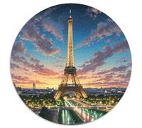 Torre Eiffel, France 1000 Piezas Rompecabezas Puzzle Circular para Adultos Juego De Habilidad para Toda La Familia Pasatiempos Aprendizaje Juguetes 1000pcs (67.5x67.5cm)