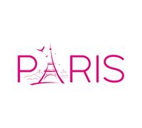 Torre Eiffel Pájaros románticos París Amor Calcomanías de pared 28x69.8cm No se cae Rosa roja