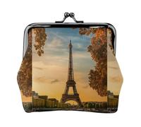 Torre Eiffel París Otoño Impresión Pequeño Kit de Viaje, Bolsa Compacta para Aventuras de Camping y Viajes de Pesca, Negro -, Talla única, Art Deco