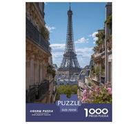 Torre Eiffel Puzle 1000 Piezas Lugares pintorescos - Juego Familiar, Reto Progresivo, Póster Guía 1:1, 70x50cm/1000pcs