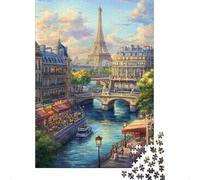 Torre Eiffel Puzzle 1000 Piezas, Paris Tower DIY, Juguete EduGatoivo, Decoración del Hogar, para Niños Mayores De 12 Años 1000pcs (75x50cm)