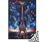 Torre Eiffel Puzzle 1000 Piezas, Paris Tower DIY, Juguete EduGatoivo, Decoración del Hogar, Rompecabezas Adultos, A Partir De 14 Años 1000pcs (75x50cm)