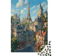 Torre Eiffel Puzzle 1000 Piezas, Paris Tower Regalos, Juguete EduGatoivo, Decoración del Hogar, Rompecabezas Adultos, A Partir De 14 Años 1000pcs (75x50cm)