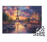 Torre Eiffel Puzzle 1000 Piezas Rompecabezas Adultos Y NiñosRegalos Urban Ríos Color Eón Colorido Juego De Habilidad para Toda La Familia 1000pcs (75x50cm)