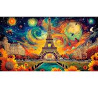 Torre Eiffel Puzzle de 1000 Piezas de Papel Reciclado - Juego Extremadamente diFícil Actividad para casa para Adultos 75x50/1000pcs