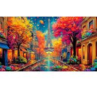 Torre Eiffel Puzzle de 1000 Piezas de Papel Reciclado - Juego Extremadamente diFícil Actividad para casa para Adultos 75x50/1000pcs