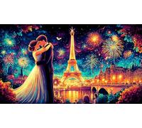 Torre Eiffel Puzzle de 1000 Piezas - Juego diFícil de Papel Reciclado Actividad para casa Regalo 75x50/1000pcs