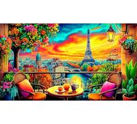 Torre Eiffel Puzzle de 1000 Piezas para Adultos - Juego Extremadamente diFícil & Estimulante Idea 38x26/1000pcs