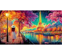 Torre Eiffel Puzzle de 1000 Piezas para Adultos - Juego Familiar Divertido DesaFío edugatoivo diFícil 75x50/1000pcs