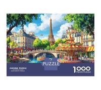 Torre Eiffel Rompecabezas 1000 Piezas para Adultos. 1000 Piezas Puente del Canal Juguete De Desafío para Regalos De Juegos EduGatoivos 52x38cm/1000pcs