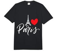 Torre Eiffel un corazón de París con Amor a Francia Comfort Colors Adult Heavyweight T-Shirt
