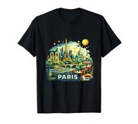 Torre Eiffel Vintage de París, Montmartre Camiseta