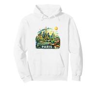 Torre Eiffel Vintage de París, Montmartre Sudadera con Capucha