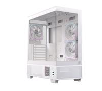 Torre Einarex S501D Panorámica RGB Cristal 3x120 mm ATX Gaming Blanco