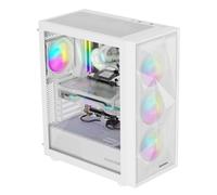 Torre GENESIS Diaxid 605 ARGB Blanca Vidrio Templado ATX 4 Ventiladores RGB