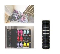 Torre giratoria de metal para zapatos, armario de almacenamiento redondo vertical con puertas, organizador de zapatos oculto moderno para entrada, diseño simple, 3 opciones de diámetro disponibles