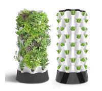 Torre hidropónica para jardinería interior, incluye ciclo de agua, bomba y temporizador para un crecimiento eficiente de frutas y verduras