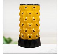 Torre hidropónica, torre de jardín aeropónico, torre de jardín hidropónico vertical, sistemas de cultivo de plantas de interior con ciclo de agua, para verduras, hierbas y fresas. Yellow-48holes