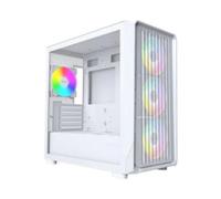 Torre Montech X5M White ATX Gaming aRGB 4x120mm USB-C Lateral Panorámico