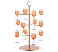 Torre para Bebidas, Torre Aperol Champán Desmontable, 3 Pisos 12 Copas Aperol Soporte para Cócteles, Soporte Metálico Sarti Copas de Vino para Aperitivos Tum para Fiestas, Bodas, Hogar