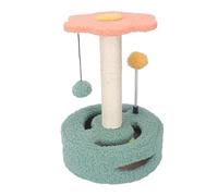 Torre para gatos, tablero de partículas suave y cuerda de sisal para atrapar gatos, poste para atrapar gatos, reducción de ansiedad estable para saltar y relajarse (rosa)
