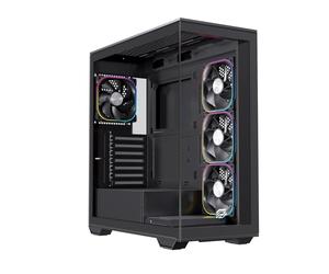 Torre PC Einarex PRISMA S700 RGB Black Cristal Templado ATX 9 Ventiladores Soporte 360mm