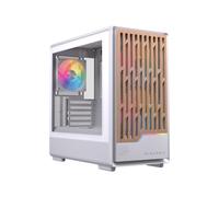 Torre PC Einarex PULSE PM400 RGB White compacta, madera, soporte 9 ventiladores, líquida 240mm