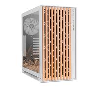 Torre PC Nox Hummer ELEMENT Semi Torre ATX Cristal Templado USB-C Blanca y Madera - Dune Edition By PcCom