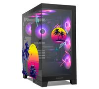 Torre PC NOX Hummer GLOCK ARGB Semitorre ATX Cristal Templado USB-C Negra - Magic City Edition